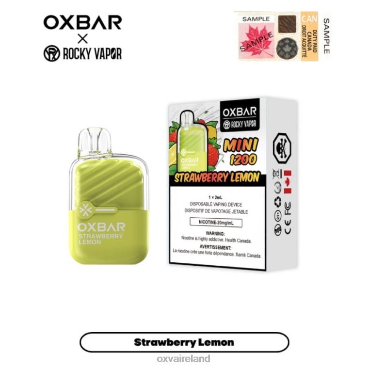 V24FH19 STRAWBERRY LEMON - OXVA vape flavors OXVA OXBAR MINI 1200